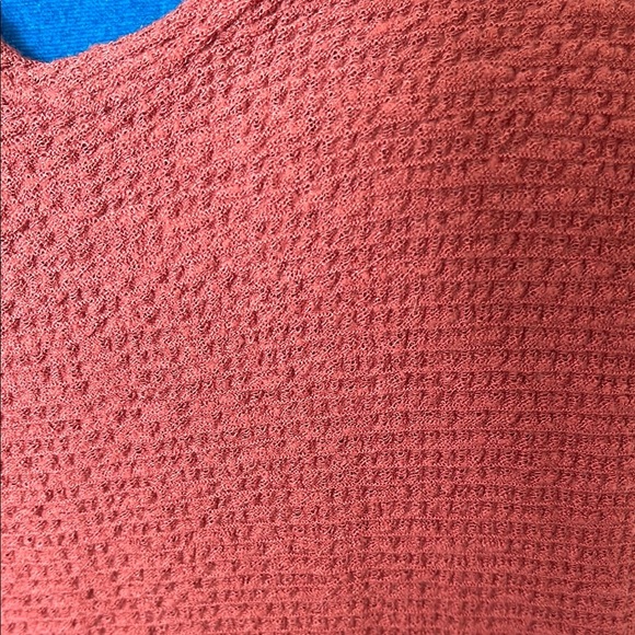 BKE Orange Oversized Short Sleeve Waffle T-Shirt - Picture 2 of 6